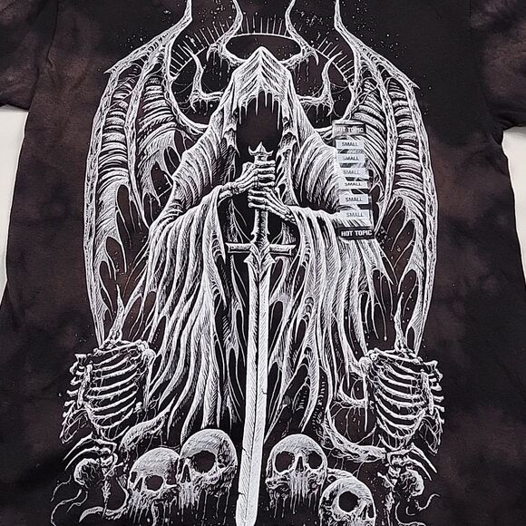 Vampire Freaks metal bat gothic castle red black shirt VampFreaks Small Unisex - Picture 5 of 9